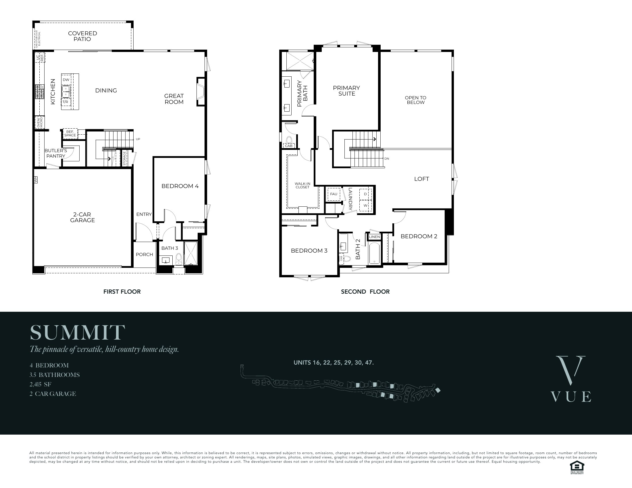 SUMMIT floor plan, page 1