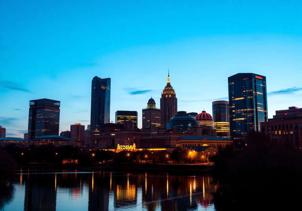 Downtown Austin skyline at twilight